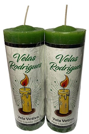 Vela de 7 dias verde 15 cm 260 gr