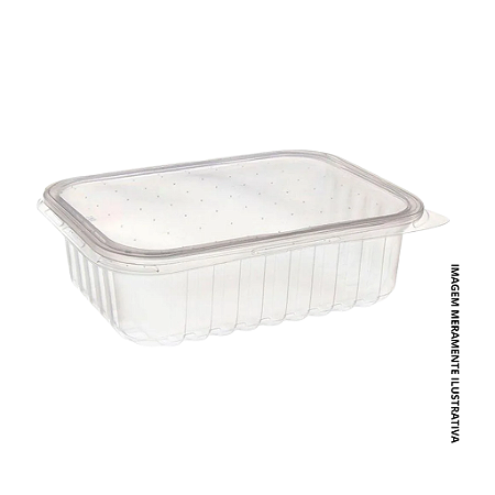 POTE RETANGULAR PLÁSTICO C/ TAMPA 150ML - PCT C/ 300UN