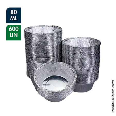 FORMINHA DE EMPADA EM ALUMÍNIO 80ML – CAIXA COM 600 UNIDADES