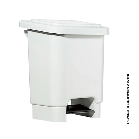LIXEIRA C/ PEDAL EM PEAD/PP 100L BRANCA