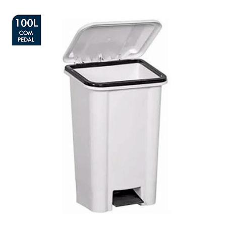 LIXEIRA 100 LITROS COM PEDAL