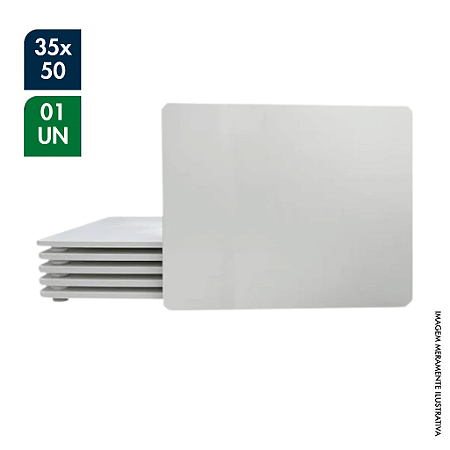 TÁBUA PARA BOLO RETANGULAR EM MDF BRANCO 35X50CM