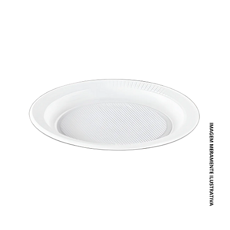 PRATO RASO Ø15CM BRANCO (PRATINHO DE sobremesa) - cx C/ 1000UN