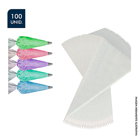 SACO DE CONFEITAR DESCARTÁVEL GRANDE  | EMBALAGEMC/ 100 UNDS