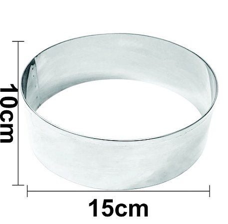 ARO CORTADOR REDONDO EM AÇO INOX 15X10CM