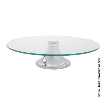 PRATO (BAILARINA) GIRATÓRIO DE VIDRO 40CM