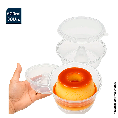 FORMA DE PUDIM FORNEÁVEL 500ML – CAIXA COM 30 UNIDADES