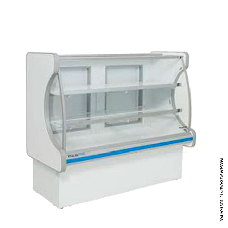 BALCAO REFRIGERADO VIDRO RETO 2 PLACAS 1,0 POLOFRIO