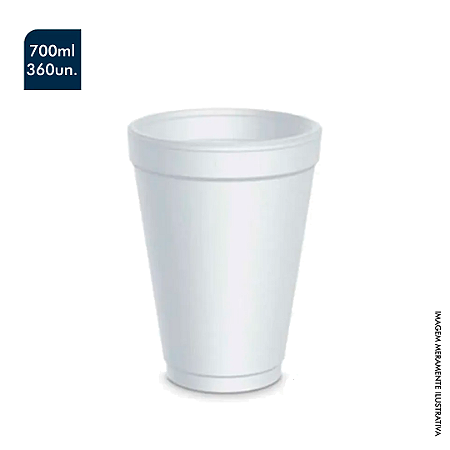 Copo de isopor 700ml com 360 unidades