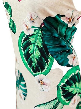 vestido solto florido