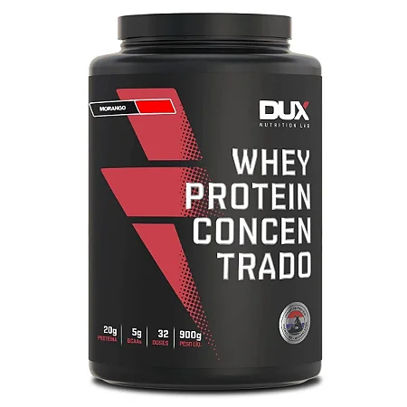 Whey Protein Concentrado Morango DUX 900g