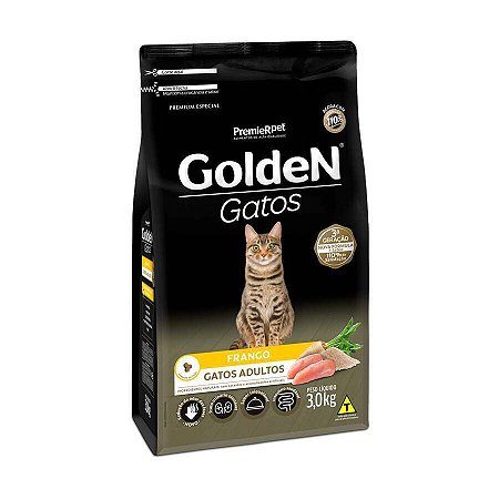 Golden para Gatos Adultos Sabor Frango 3 kg