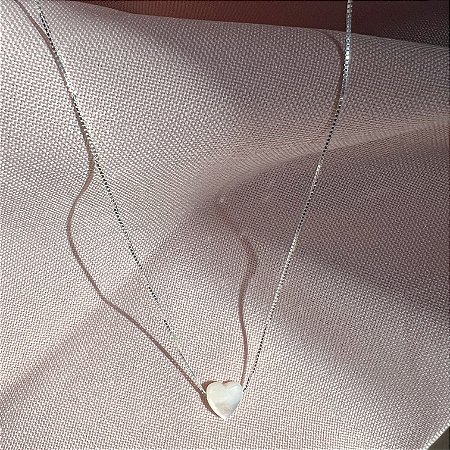 Colar madrepérola de coração