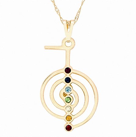 Gargantilha Cho-Ku-Rei com Strass Chakras OURO