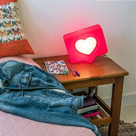 Luminária Ícone "Amei" Instagram Vermelho