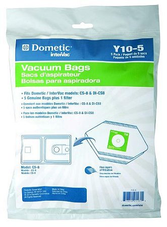 5 Sacs à poussière pour aspirateur INTERVAC modèle H, F, RM, GH