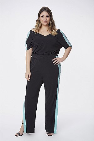 macacão de malha plus size