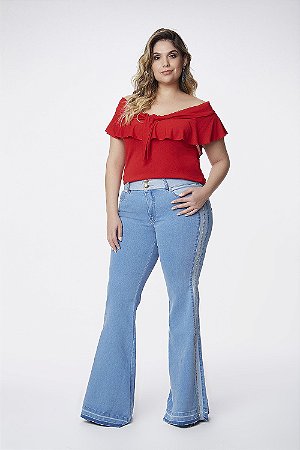 Blusa Ombro a Ombro Plus Size