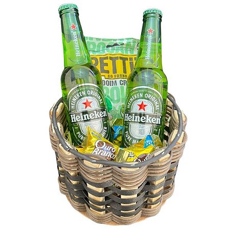 Cesta para Presente Cerveja Heineken