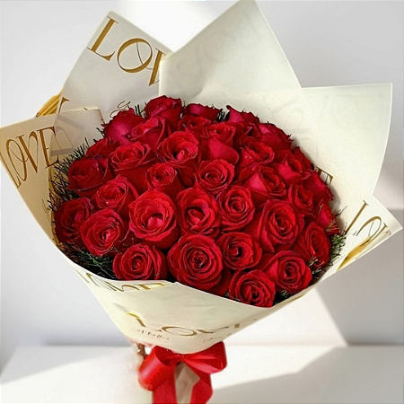 Buquê 36 rosas Vermelhas