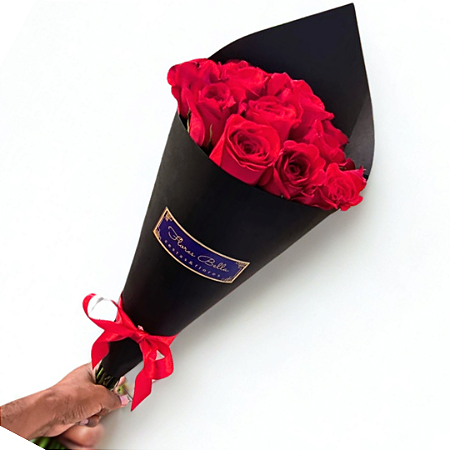 Buquê Black de Rosas Vermelhas - 18und