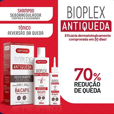 Kit Bioplex Antiqueda Shampoo Revigorante + Tônico Soft Hair