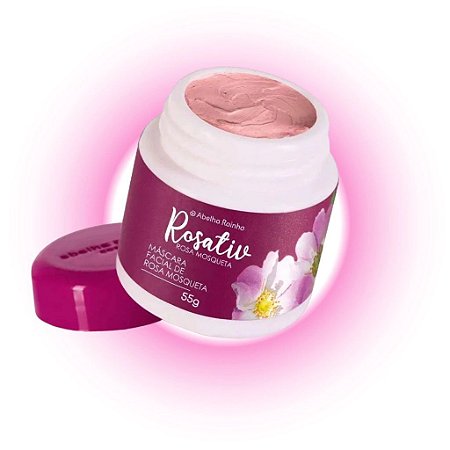 Máscara Facial Rosa Mosqueta 3 em 1 Rosativ - Abelha Rainha