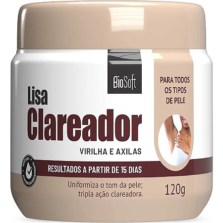 Creme Lisa Clareador Virilha E Axilas Biosoft