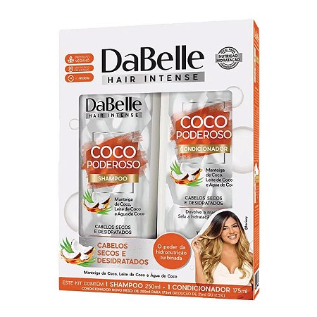 Kit Shampoo + Condicionador DaBelle Hair Coco Poderoso