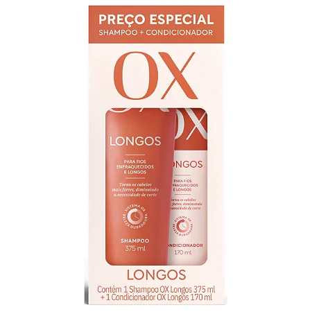 Shampoo E Condicionador Ox Longos para Cabelos Enfraquecidos