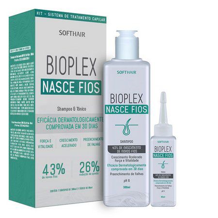 Shampoo Para Calvície + Tônico Capilar - Bioplex - Softhair