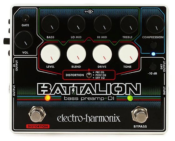 Pedal Ehx Battalion Bass Preamp & Di Electro Harmonix