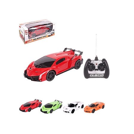 CARRO CONT REMOTO 7 FUNCOES HURRICANE LUZ