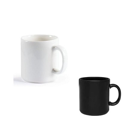 CANECA 270ML PRETO/BRANCO SORTIDA