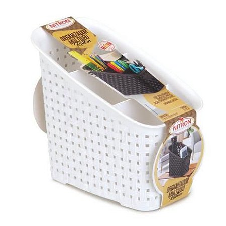 ORGANIZA MULTIUSO RATTAN BRANCO