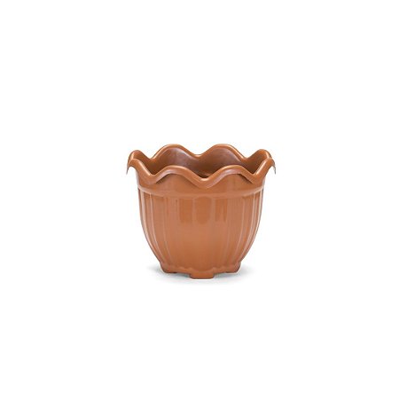 VASO FLOR REDONDO PEQUENO TELHA