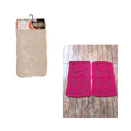 TAPETE BARBANTE PAR 3 ROSAS 75CMX45CM