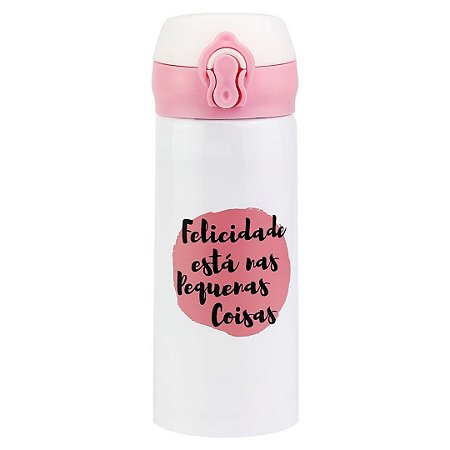 GARRAFA PAREDE DUPLA ESTAMPADA ACO INOX 350ML