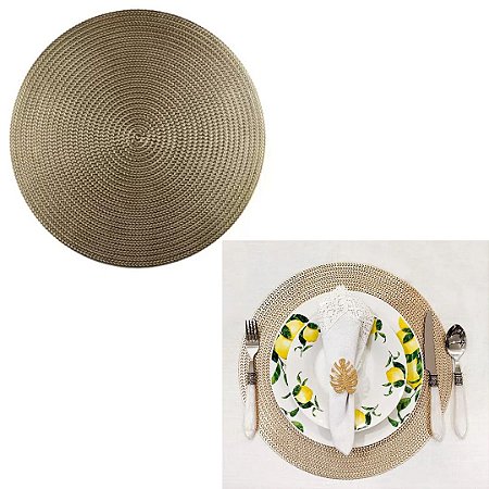 LUGAR AMERICANO DE PLASTICO FRESNO DOURADO 38cm