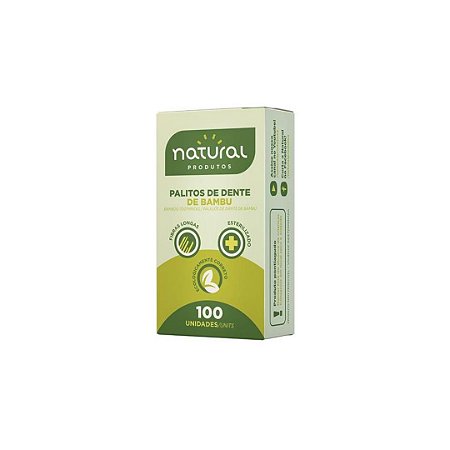 PALITO DENTAL DE BAMBU NATURAL C/ 20X25X100