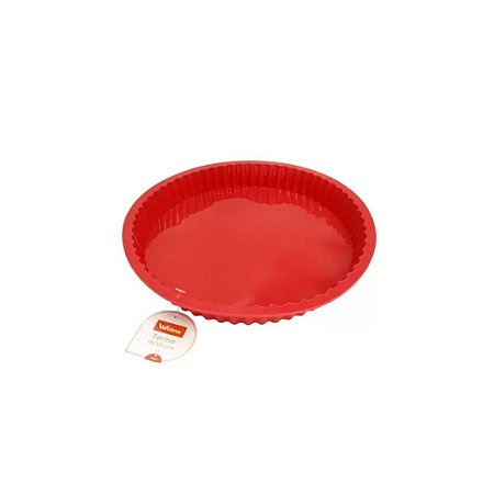 FORMA DE SILICONE P TORTA 23 CM VERMELHO RASA