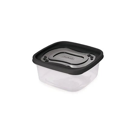 POTE CLIC QUADRADO 580ML PRETO
