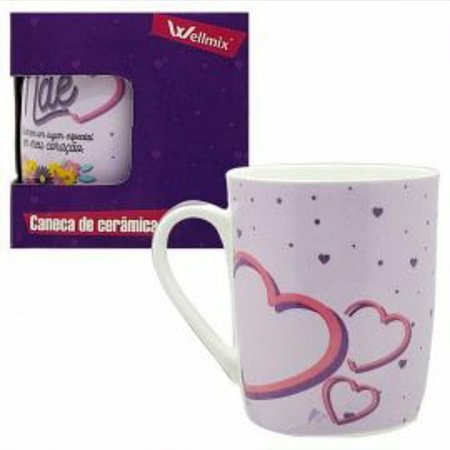 CANECA CERAM ORCHID 400ML MAE LUGAR