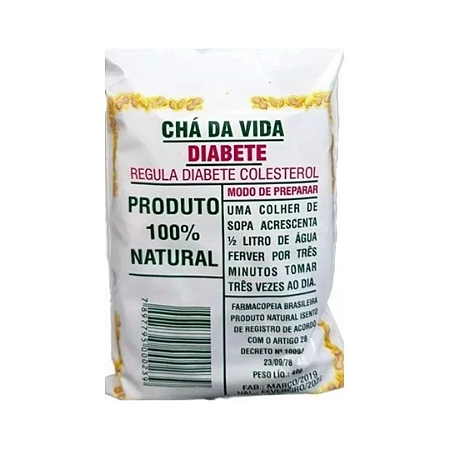 Chá da Vida Original - Redutor de Diabete e Colesterol - 40g