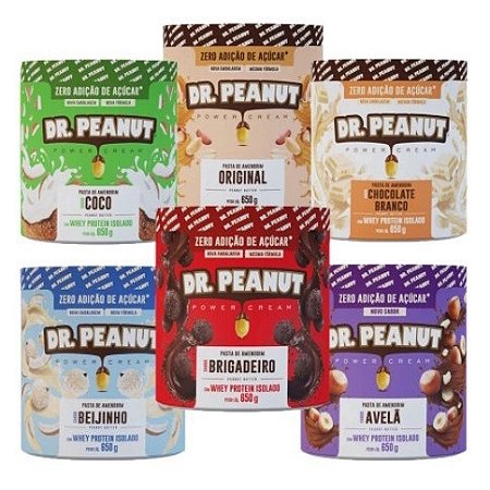 Pasta Dr Peanut com Whey Protein 650g - Escolha seu sabor - Natugrão, Produtos Naturais