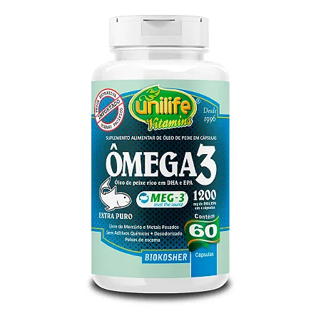 OMEGA 3 - UNILIFE 1200mg 60 cápsulas