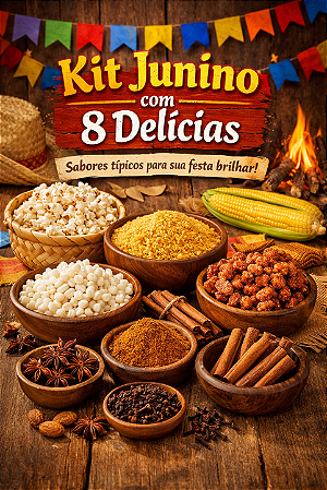 Kit Junino Natugrão - 8 Delícias
