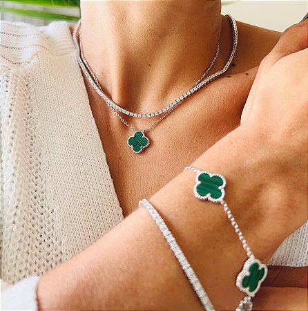 Pulseira Flores Verde