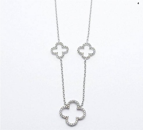 Gargantilha Flores Zircônias