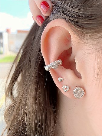 Piercing Fake Coração Cravejado